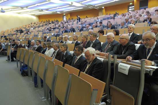 President Lech Walesa in the 3rd row. Secretary of PTN third from the right in the second row.