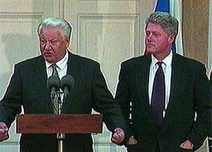 President Yeltsin and Clinton