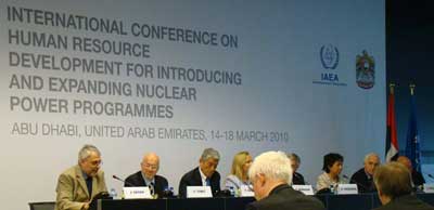 Opening Plenary of the IAEA conference in Abu Dhabi, 14 - 18 March 2010