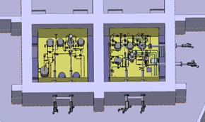 FERDA2 technology line - view inside the hot cells