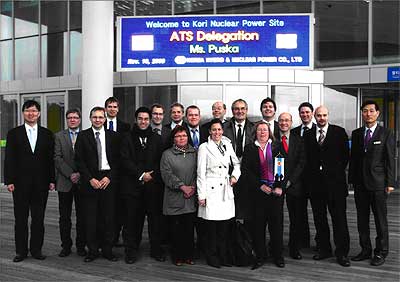 ATS group with the hosts during the visit to the Kori Nuclear Power Site.