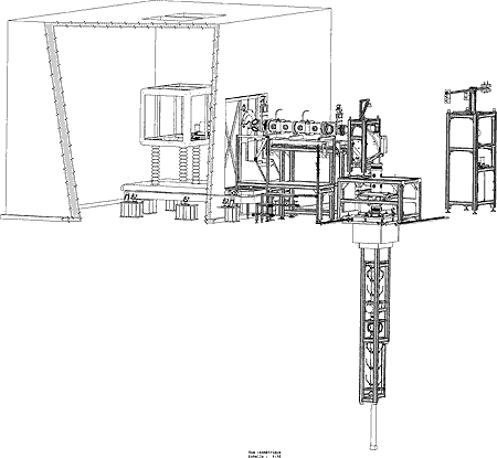 General layout of the GENEPI-3C machine with its supporting structures.