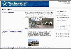 NUCLEONICA e-learning platform 