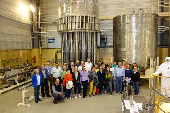 Participants saw reactor internals in the Paks Training center…