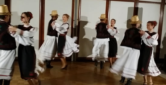 Traditional Romanian folk dancing 