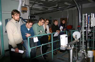 Participants visited VTT's FIR research reactor, in Otaniemi