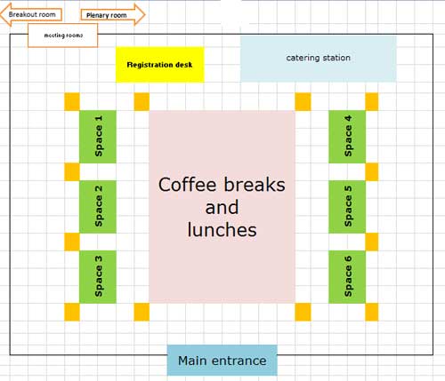 Floorplan of the exhibitors area