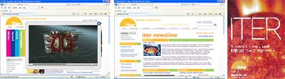 ITER website and a web-based newsletter