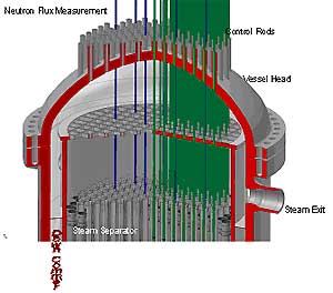 Reactor vessel head and reactor internals 